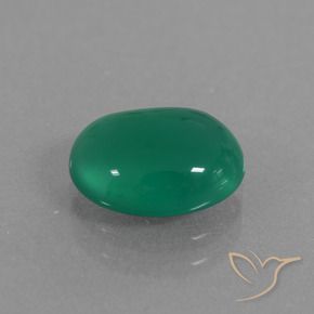Ágata Verde médio Natural 2.11ct, oval, Translúcido