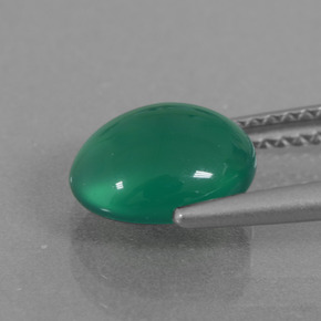 Ágata Verde floresta Natural 2.08ct, Corte Oval, Translúcido