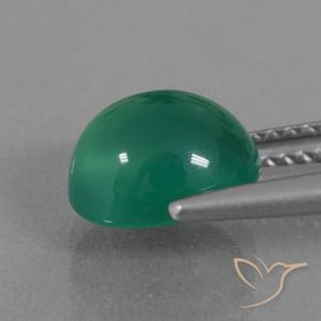 Ágata verde quente Natural 2.63ct, oval, Translúcido