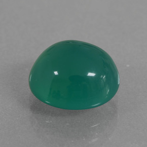 Ágata verde natural 2,55ct, corte oval, translúcido