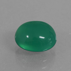 Ágata verde natural 2,49ct, corte oval, translúcido