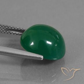 Ágata Verde médio Natural 7.02ct, oval, Translúcido