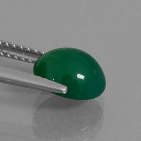 Ágata Verde floresta Natural 2.12ct, Corte Oval, Translúcido