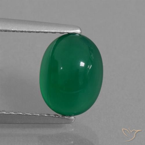 2.24ct Natural Verde floresta Ágata, oval, Translúcido