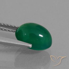Ágata Verde floresta Natural 2.24ct, oval, Translúcido