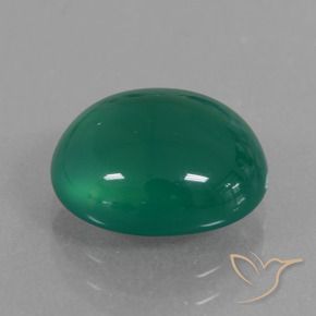 Ágata Verde profundo médio Natural 3.83ct, oval, Translúcido
