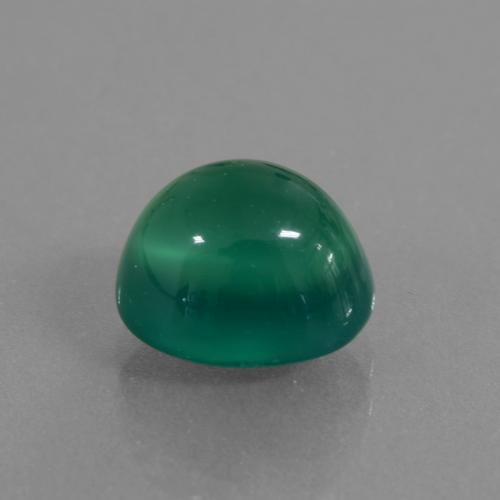 Ágata verde natural 2,66ct, corte oval, translúcido