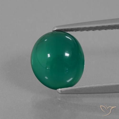 2.25ct Natural Verde Ágata, oval, Translúcido