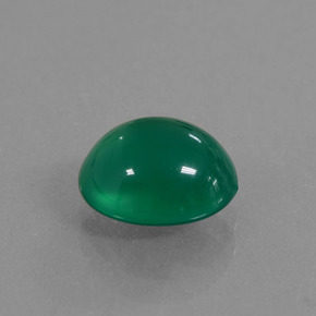 Ágata verde natural 1,94ct, corte oval, translúcido