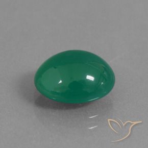 Ágata Verde médio Natural 2.81ct, oval, Translúcido