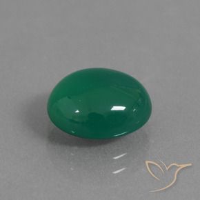 Ágata Verde médio Natural 2.75ct, oval, Translúcido