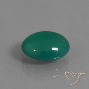 Ágata Verde médio Natural 2.64ct, oval, Translúcido