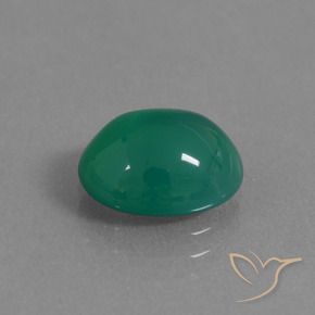 Ágata Verde médio Natural 2.53ct, oval, Translúcido
