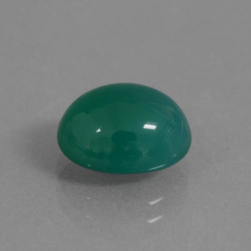 Ágata verde natural 2,91ct, corte oval, translúcido