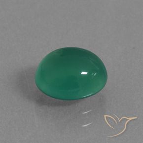 Ágata Verde médio Natural 1.57ct, oval, Translúcido