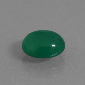 Ágata verde natural 1,56ct, corte oval, translúcido