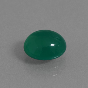 Ágata verde natural 1,46ct, corte oval, translúcido