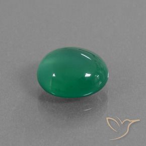 Ágata Verde médio Natural 2.69ct, oval, Translúcido
