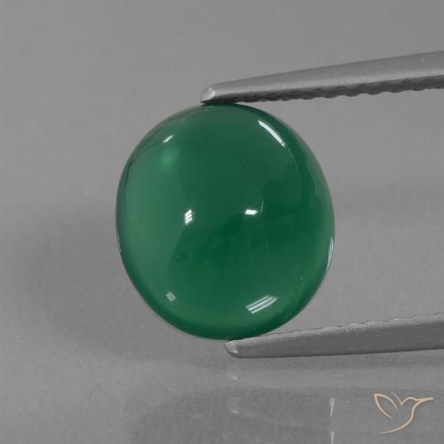 2.77ct Natural Verde floresta Ágata, oval, Translúcido