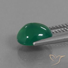 Ágata Verde floresta Natural 2.77ct, oval, Translúcido