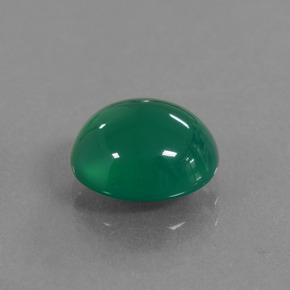 Ágata verde natural 2,54ct, corte oval, translúcido
