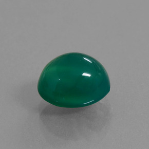 Ágata verde natural 2,42ct, corte oval, translúcido