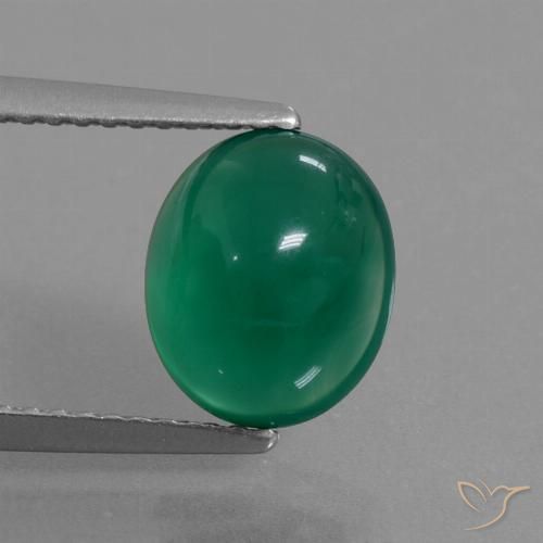 2.57ct Natural Verde floresta Ágata, oval, Translúcido