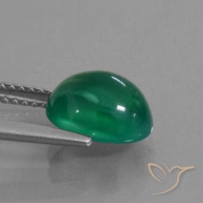 Ágata Verde floresta Natural 2.57ct, oval, Translúcido