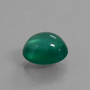 Ágata verde natural 2,50ct, corte oval, translúcido