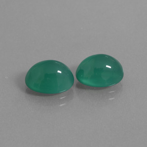 Pedras preciosas de Ágata Verde médio natural de 5.36 ct, Corte Oval, Translúcido