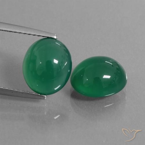 5.95ctw Natural Verde floresta Ágata, oval, Translúcido