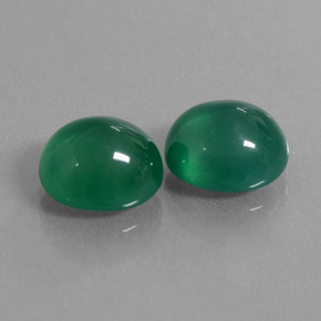 Pedras preciosas de ágata verde natural de 6,77 ct, corte oval, translúcido