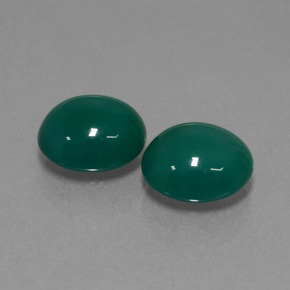 Pedras preciosas de Ágata Verde Frio natural de 6.36 ct, Corte Oval, Translúcido
