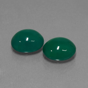Pedras preciosas de ágata verde natural de 6,00 ct, corte oval, translúcido
