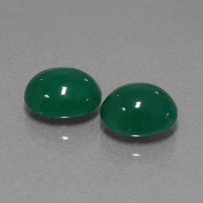 Pedras preciosas de ágata verde natural de 5,94 ct, corte oval, translúcido