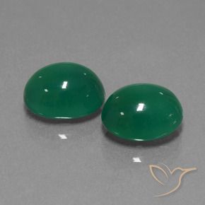 Pedras preciosas de Ágata Verde amarelado natural de 7.00 ct, oval, Translúcido