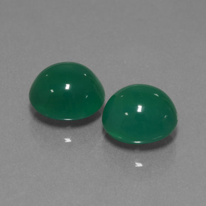Pedras preciosas de ágata verde natural de 6,87 ct, corte oval, translúcido