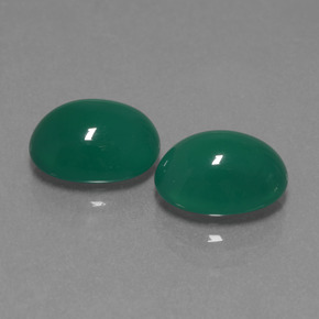 Pedras preciosas de ágata verde natural de 5,91 ct, corte oval, translúcido