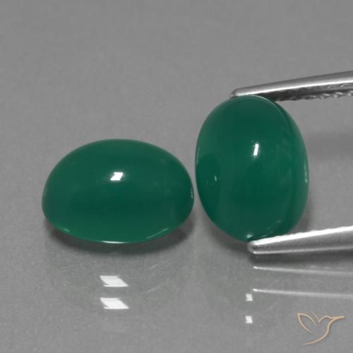 4.93ctw Natural Verde médio Ágata, oval, Translúcido