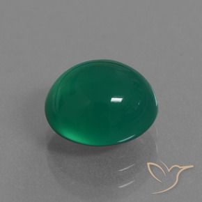 Ágata Verde floresta Natural 3.20ct, oval, Translúcido