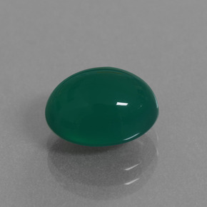 Ágata verde natural 3,82ct, corte oval, translúcido
