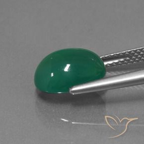 Ágata Verde floresta Natural 3.11ct, oval, Translúcido