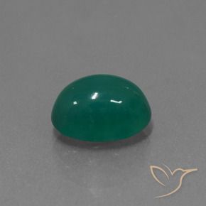 Ágata verde natural 2,97ct, corte oval, translúcido