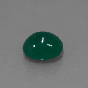 Ágata verde natural 2,81ct, corte oval, translúcido