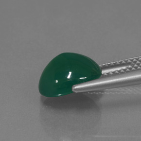 Ágata verde natural 2,81ct, corte oval, translúcido