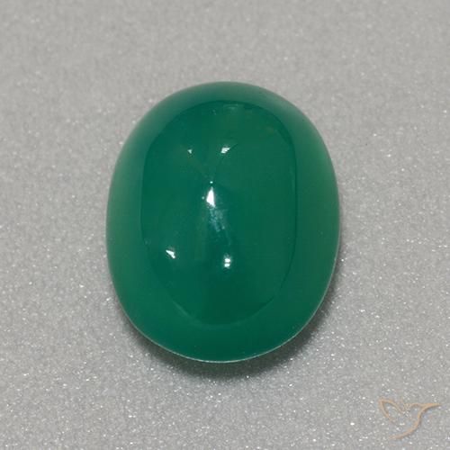 3.43ct Natural Verde médio Ágata, oval, Translúcido