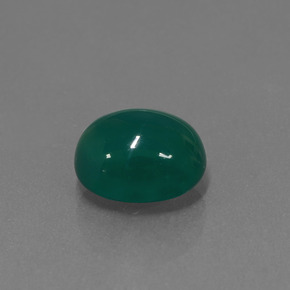 Ágata verde natural 3,00ct, corte oval, translúcido