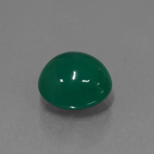 Ágata Verde profundo médio Natural 3.98ct, oval, Translúcido