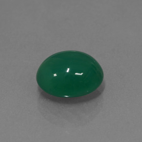 Ágata verde natural 3,00ct, corte oval, translúcido