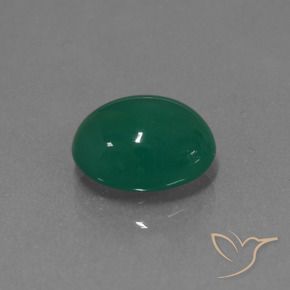 Ágata Verde floresta Natural 3.17ct, oval, Translúcido